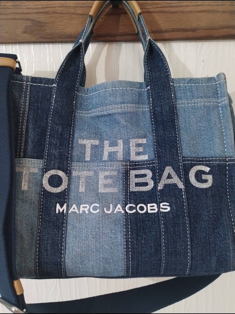 Marc Jacobs Blue Denim Patchwork Medium Tote Bag "Final Sale Price " - Picture 2 of 16